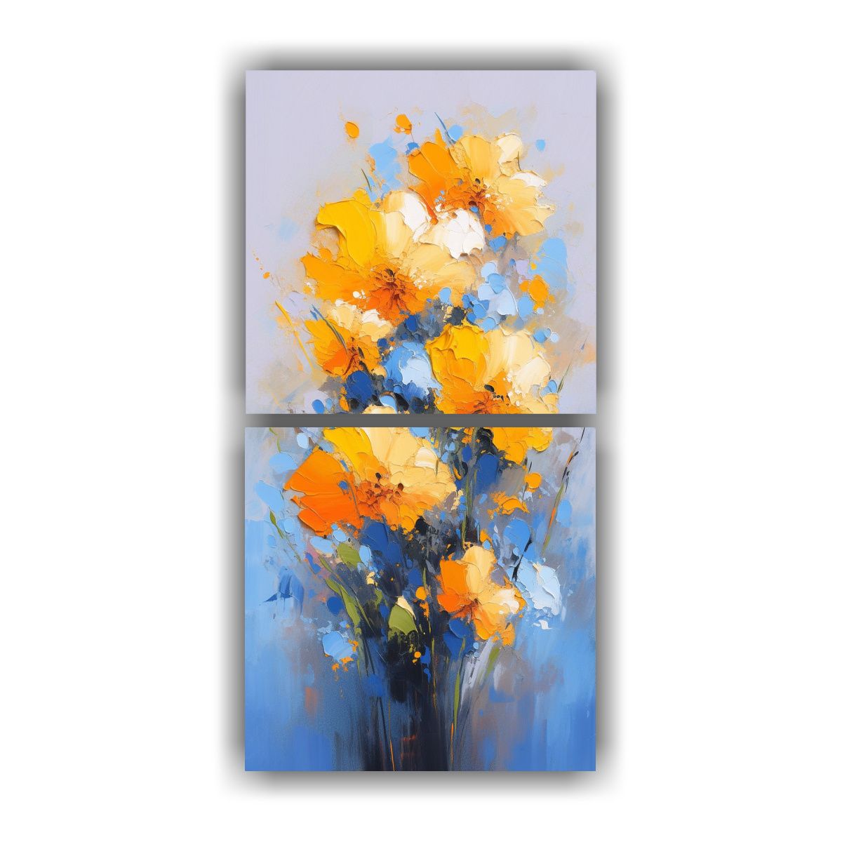 GENERICO - Cuadro De Tela Impresionante De Flores Amarillas 40x80 Cm