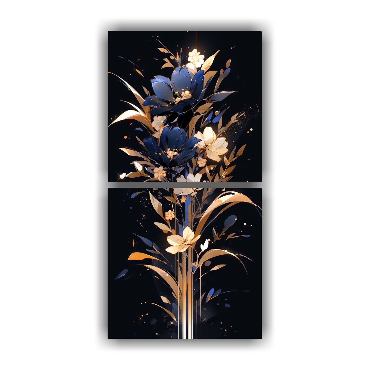 GENERICO - Cuadros Hermoso Calma Atmosfera Neonoir Azul Y 50x100 Cm