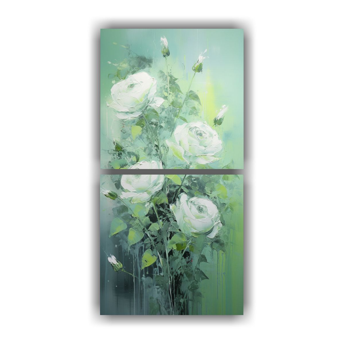 GENERICO - Pintura Set 2 Telas En Bastidor Estética 40x80 Cm