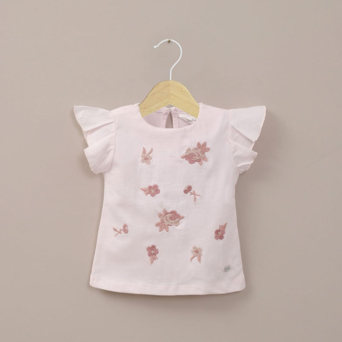 OPALINE - Polera vuelos rosada de niña