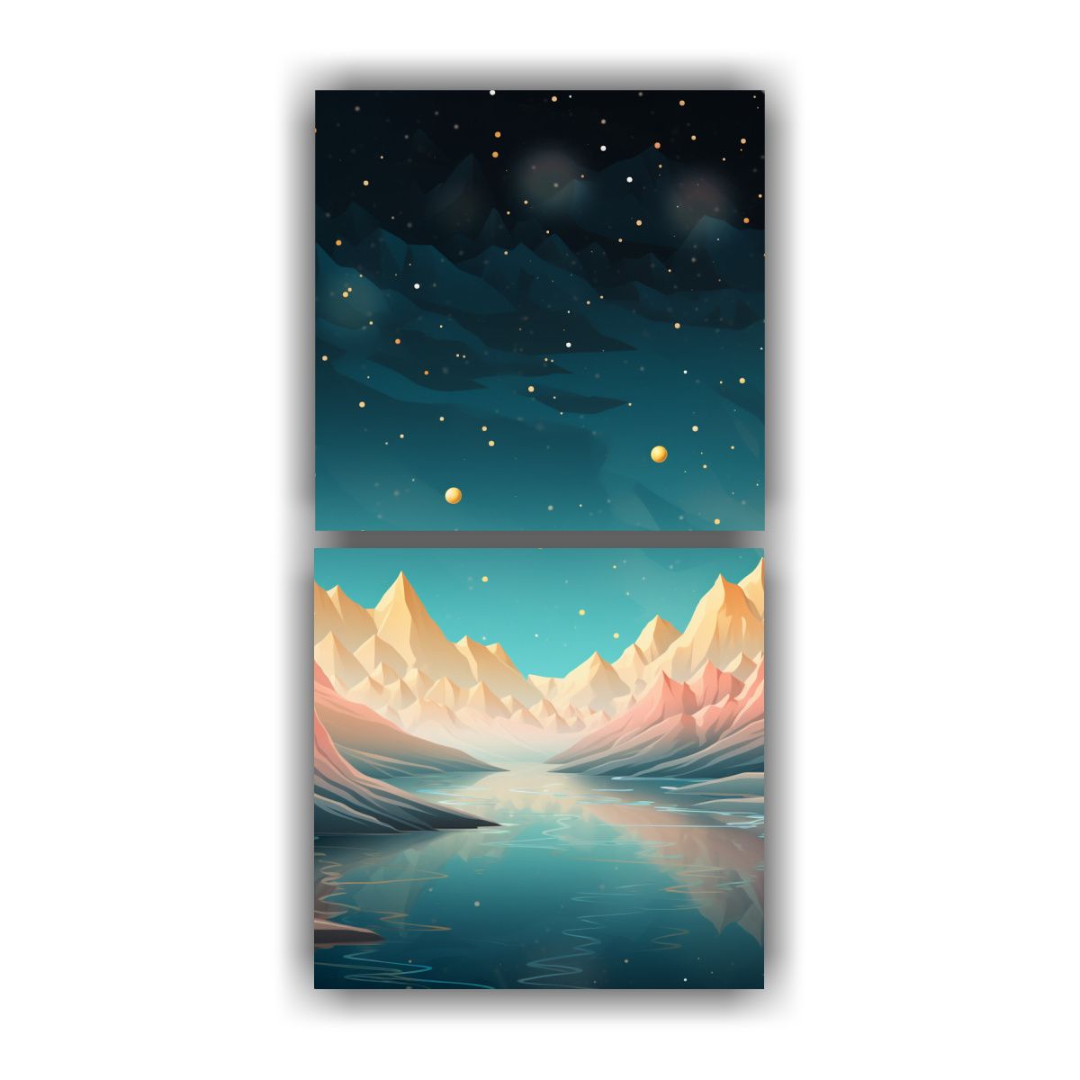 GENERICO - Pinturas En Lienzo Vintage Con Efecto Visual De 30x60 Cm