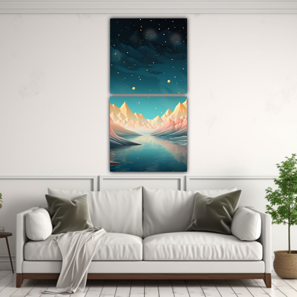 GENERICO - Pinturas En Lienzo Vintage Con Efecto Visual De 30x60 Cm