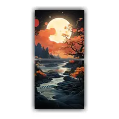 GENERICO - Pintura De Alta Calidad Con Luna Cerca De Las 20x40 Cm
