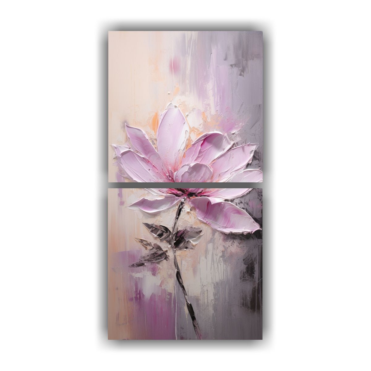 GENERICO - Pintura En Lienzo Estilo Flores Rosas Arte De 60x120 Cm