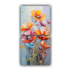 GENERICO - Pintura Llamativa Arcoíris Amapolas Modernas 60x120 Cm