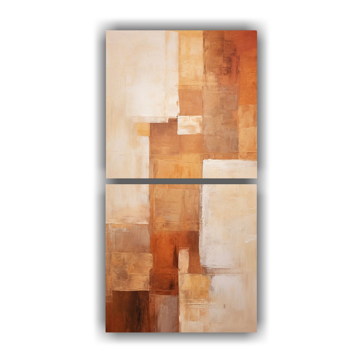 GENERICO - Lienzos Abstractos Marrón Para Decoración De 50x100 Cm