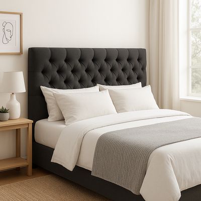 Imagen 2 del producto Cama 2 Plazas Modelo Capitone Gris Grafito