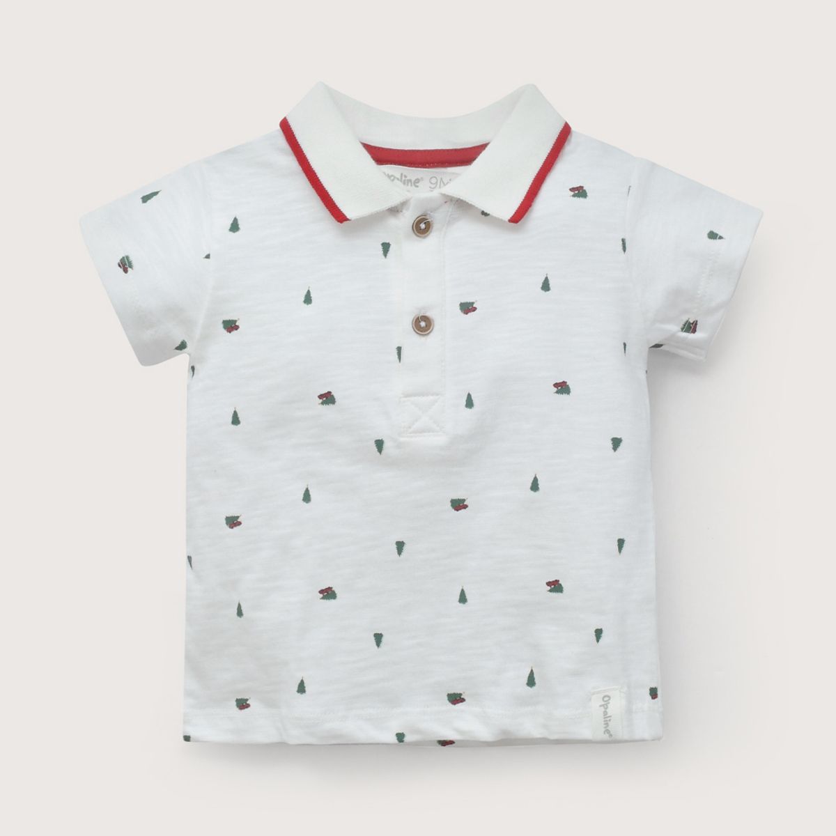 OPALINE - Polera cuello piqué navidad niño
