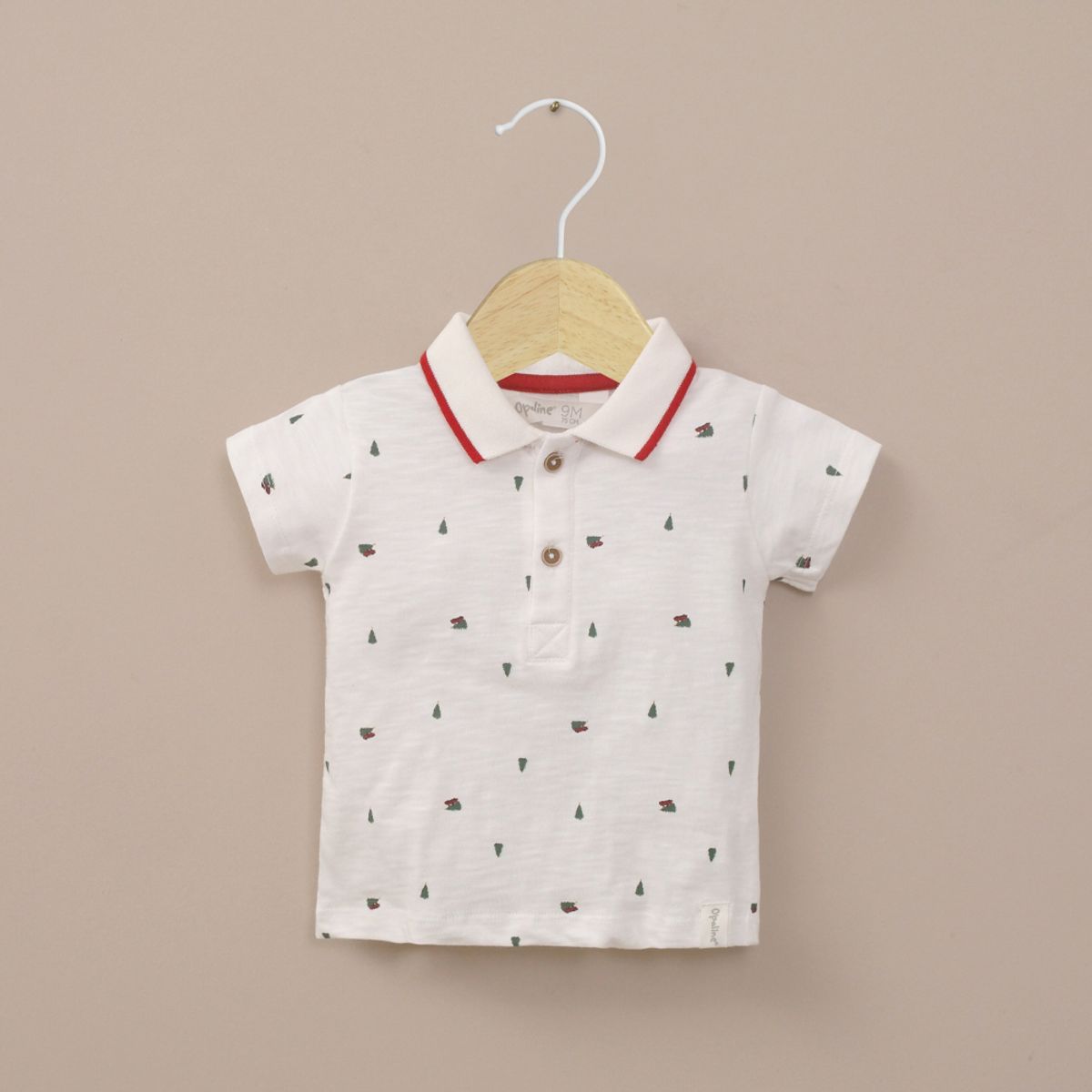 OPALINE - Polera cuello piqué navidad niño