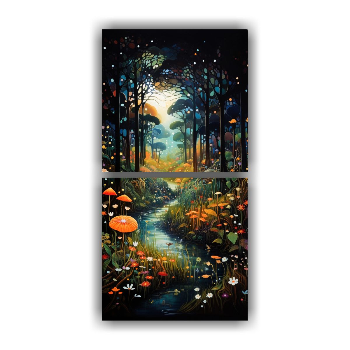 GENERICO - Cuadro Llamativo De Canvas Tela Soñadora De Una 50x100 Cm