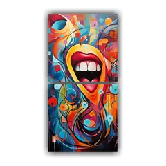 GENERICO - Cuadro De Pared Abstracta Emociones En Colores 20x40 Cm