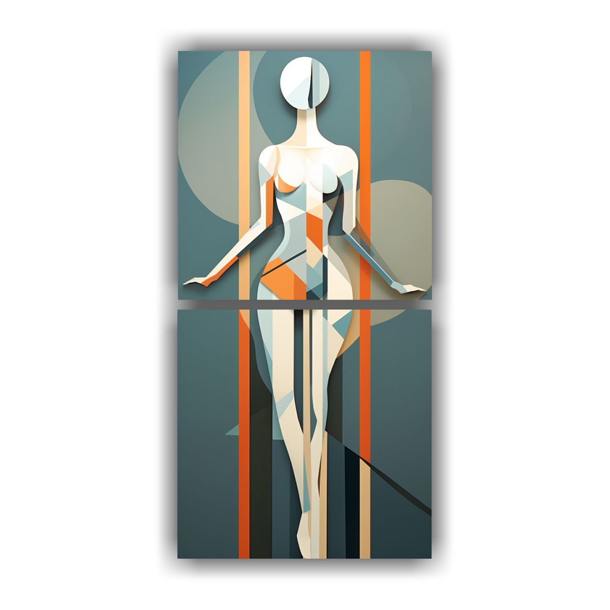 GENERICO - Cuadros Estilo Galeria Figura Humana En Estilo 40x80 Cm