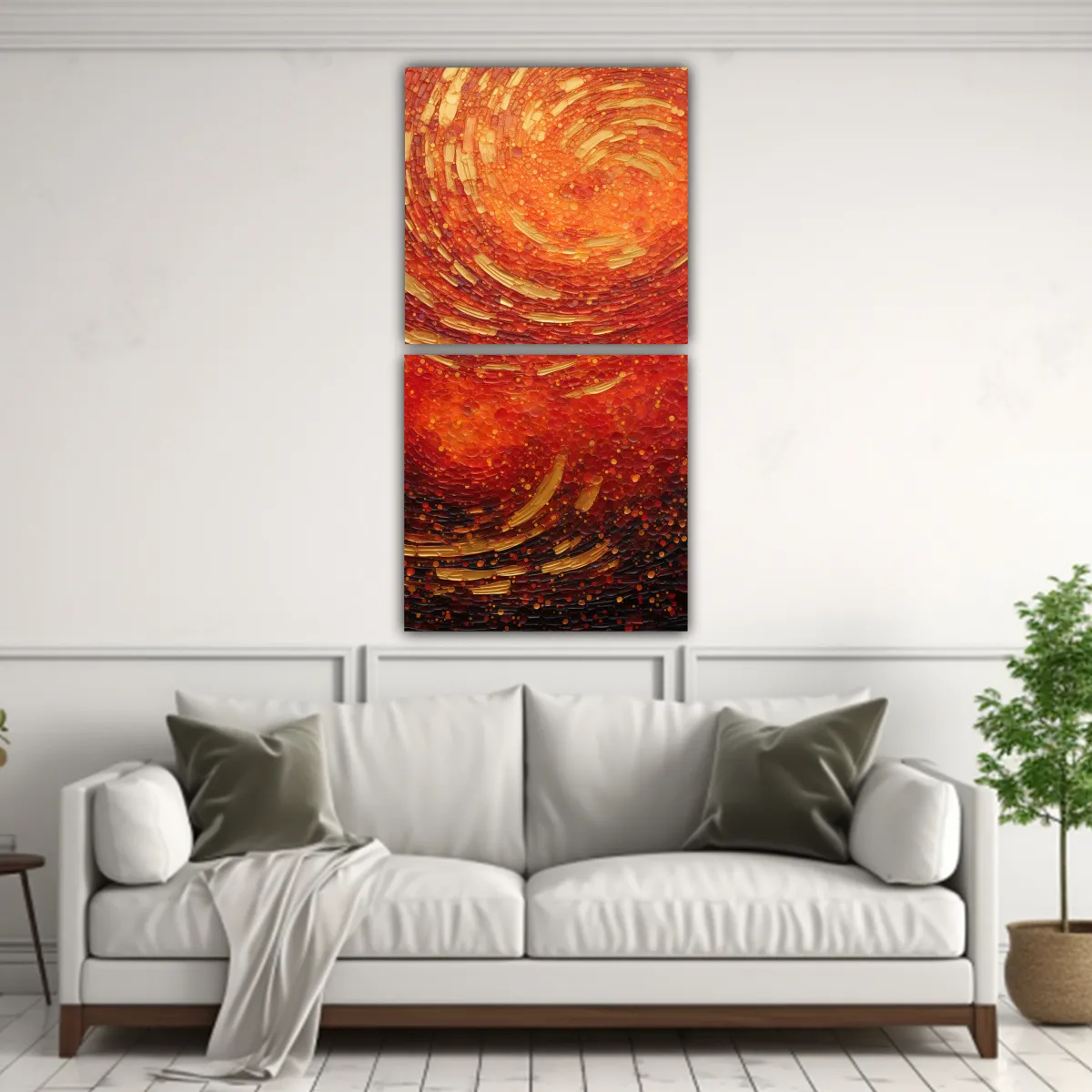 GENERICO - Cuadros Modernos Luminosos De Puntos Liquidos En 50x100 Cm