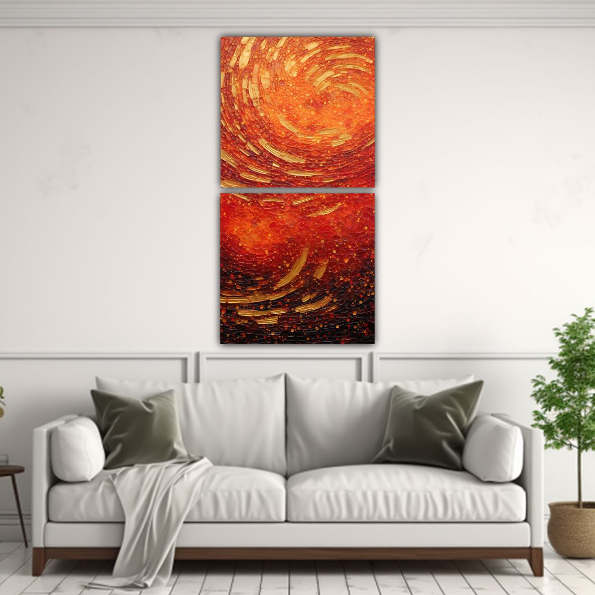 GENERICO - Cuadros Modernos Luminosos De Puntos Liquidos En 20x40 Cm