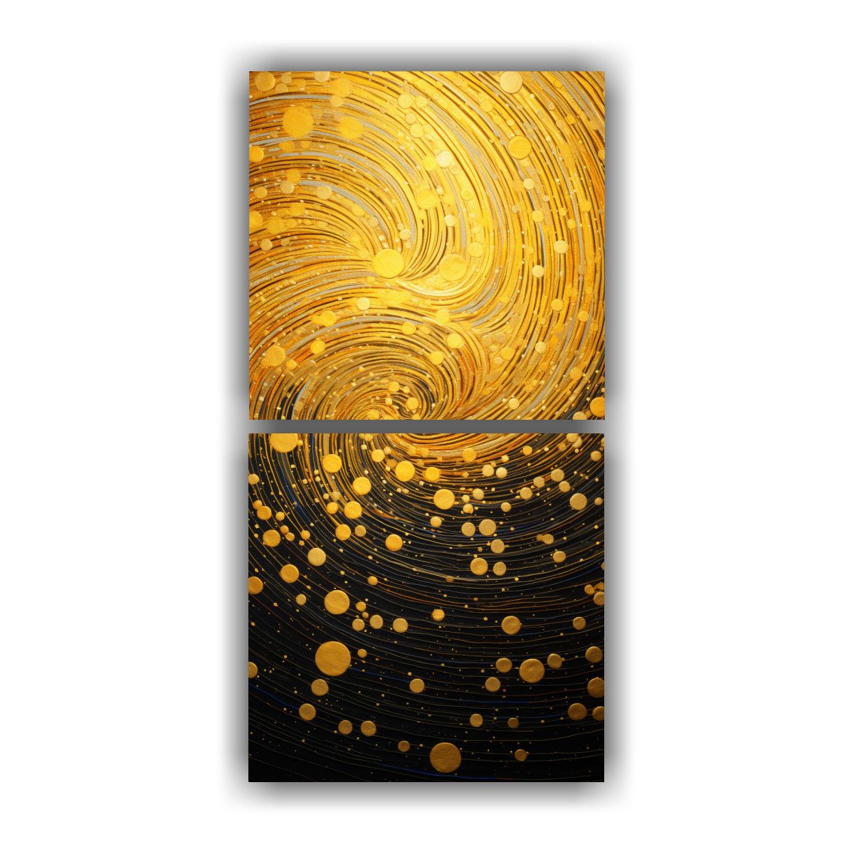 GENERICO - Conjunto De 2 Lienzos Finas Líneas Escenario 40x80 Cm