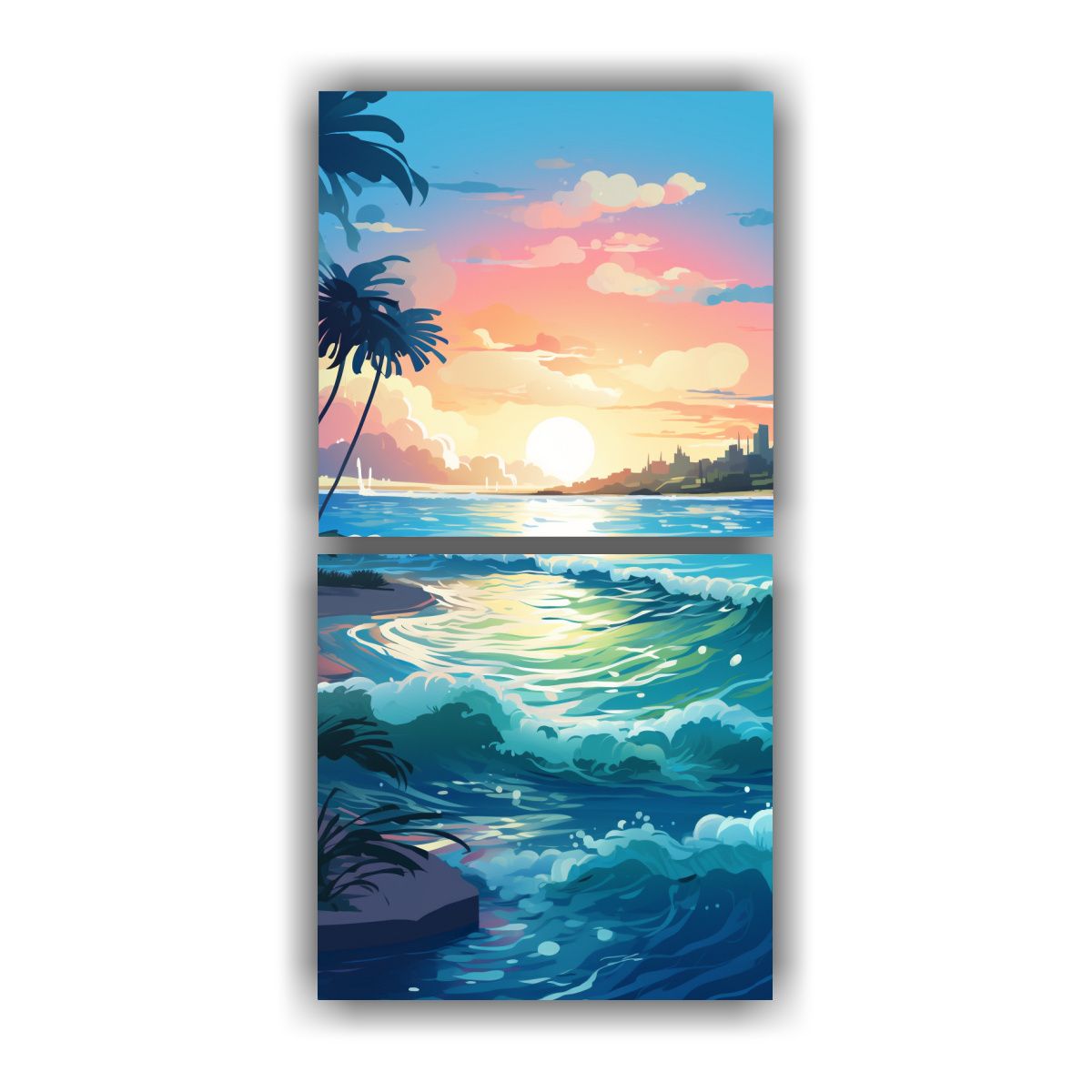 GENERICO - Pinturas De Arte Abstracto De Pared Transición 60x120 Cm