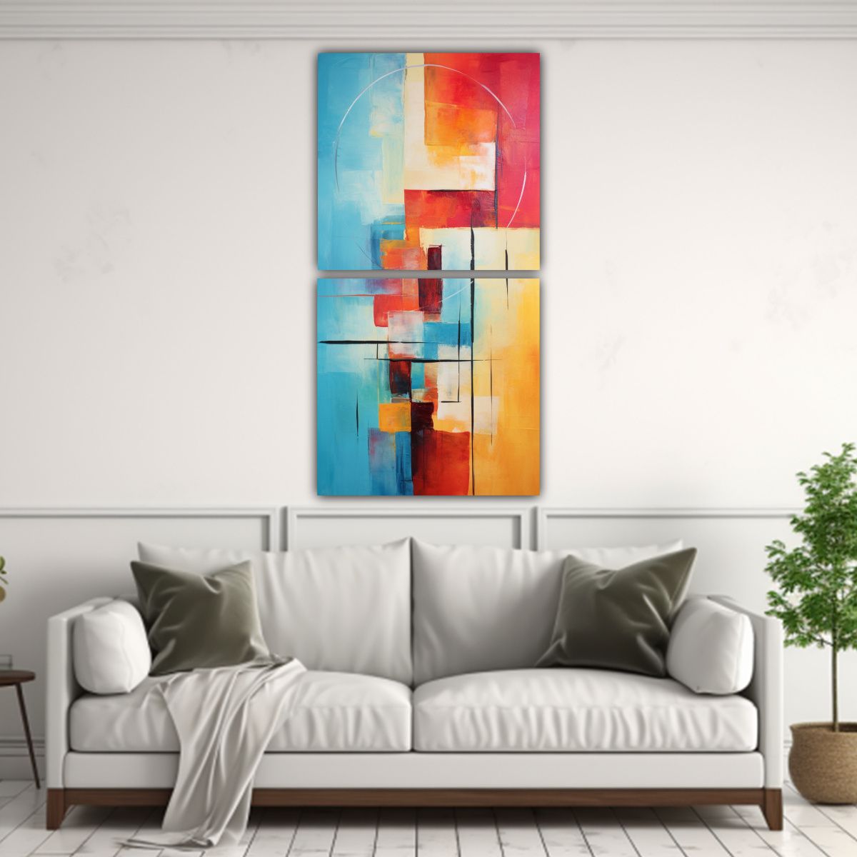 GENERICO - Pinturas Abstractas Estilo Jan Munro Inspiradas 30x60 Cm
