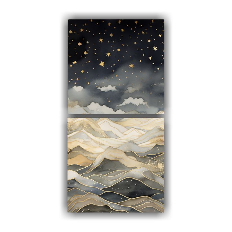 GENERICO - Pintura Decorativa De Paisaje De Montaña Con 50x100 Cm