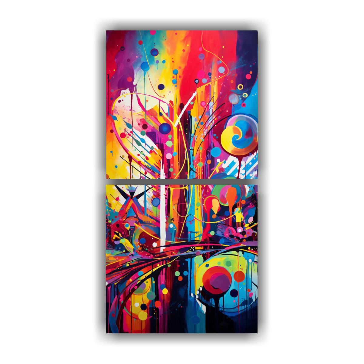 GENERICO - Set 2 Lienzos De Tela Decoración Dormitorio 60x120 Cm