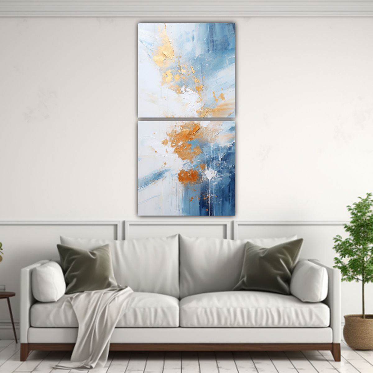 GENERICO - Cuadros Abstractos De Decoración Con Fondo De 50x100 Cm