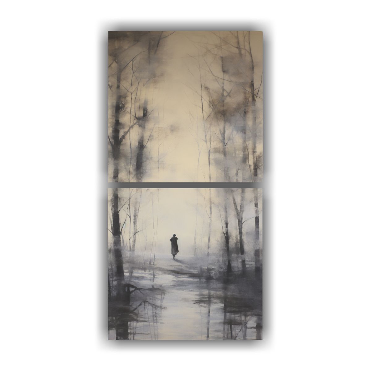 GENERICO - Cuadros Hermoso Equilibrio Visual Con Figura 40x80 Cm