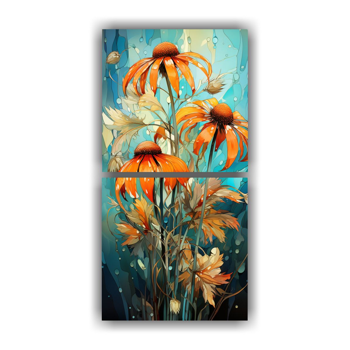 GENERICO - Conjunto De Telas En Bastidor De Imagen Brillante 50x100 Cm