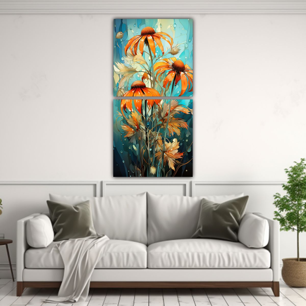 GENERICO - Conjunto De Telas En Bastidor De Imagen Brillante 50x100 Cm