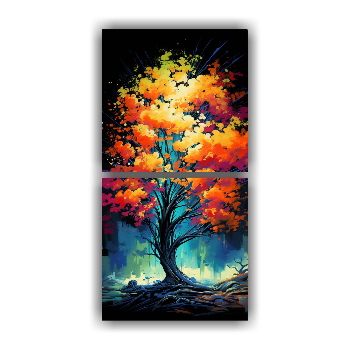 GENERICO - Pintura De Decoración Árbol De Algodón En 50x100 Cm