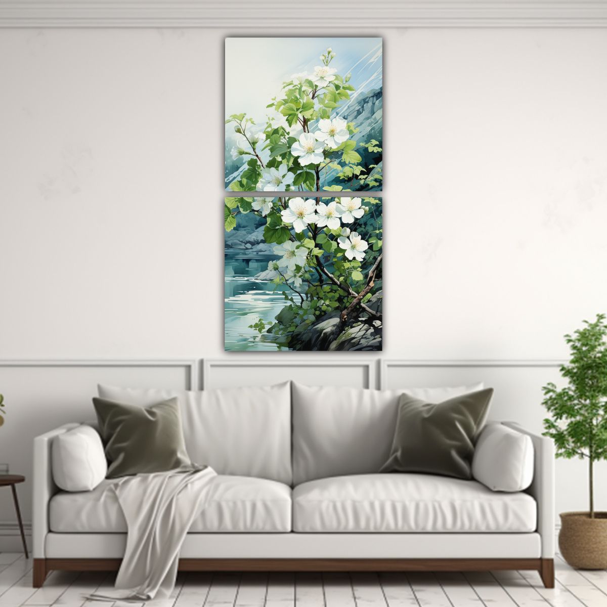 GENERICO - Pintura Decorativa Dos Cuadros Composicion 40x80 Cm