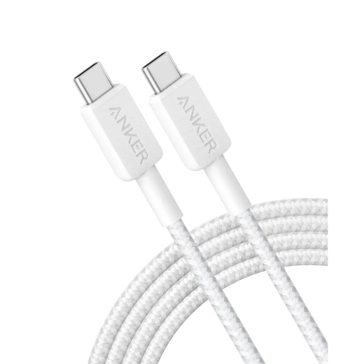 ANKER - Anker 322 Cable USB-C a USB-C 1.8m 60W PowerLine Trenzado, Color Blanco