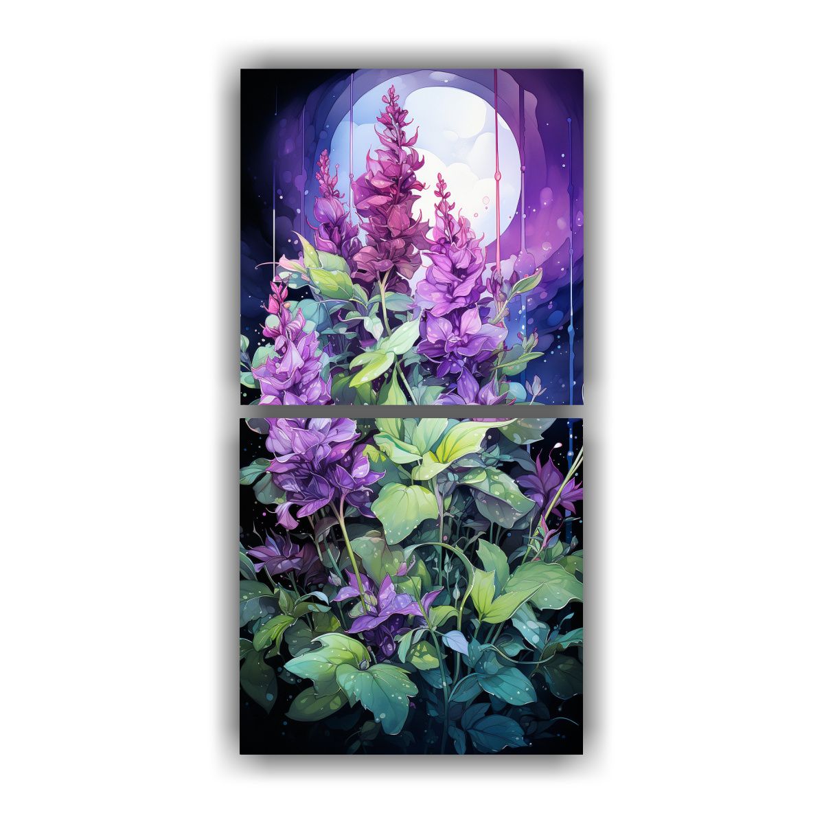 GENERICO - Pinturas Decorativas De Dos Telas En Bastidor 40x80 Cm