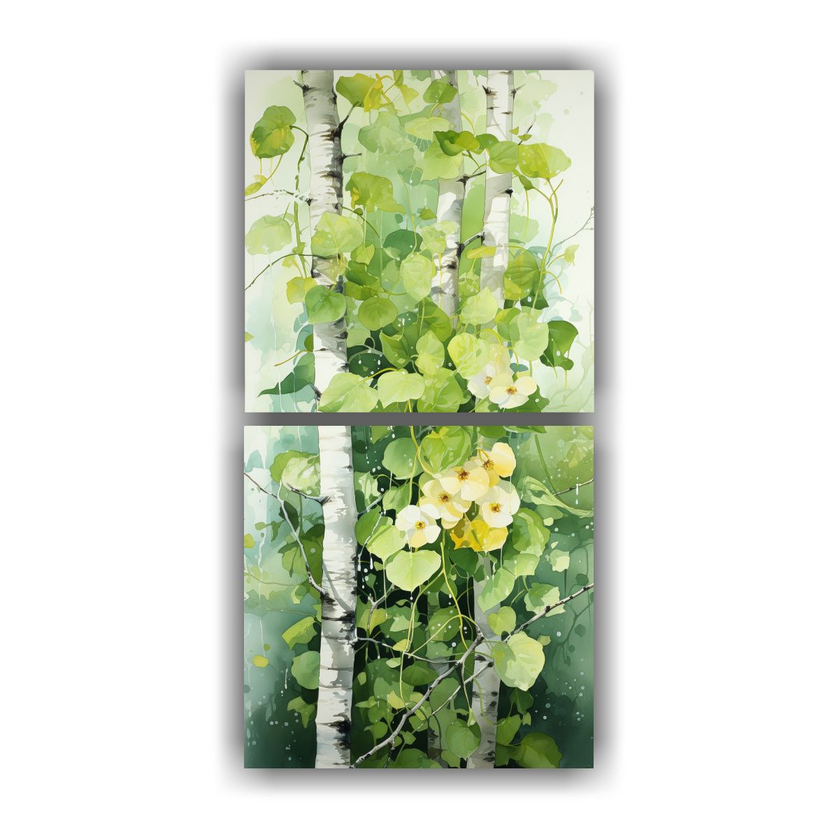 GENERICO - Set 2 Lienzos Espectacular Armonía A Pintura 60x120 Cm