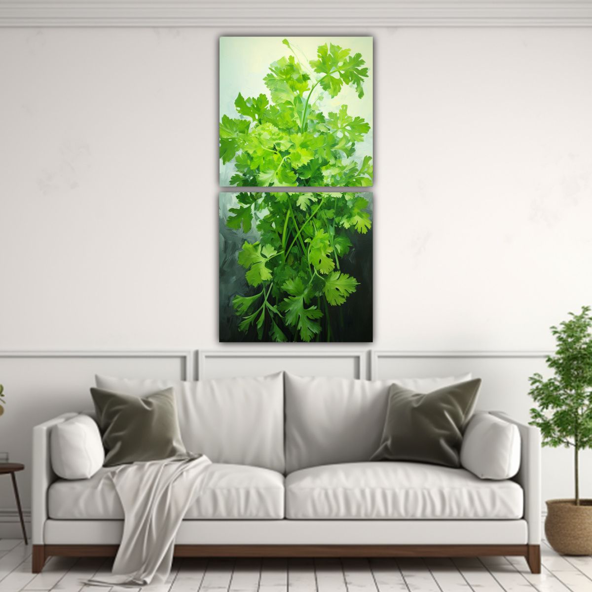 GENERICO - Pintura Abstracta De Hierbas De Perejil Estilo 60x120 Cm