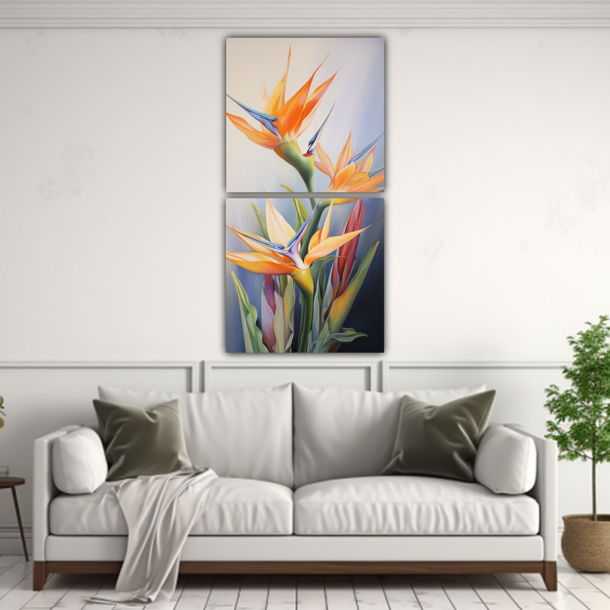 GENERICO - Arte De Pared Fotografía Colorida Aves Del 40x80 Cm