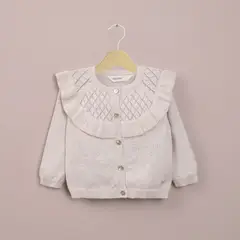 OPALINE - Chaleco blanco con lurex de niña 40794