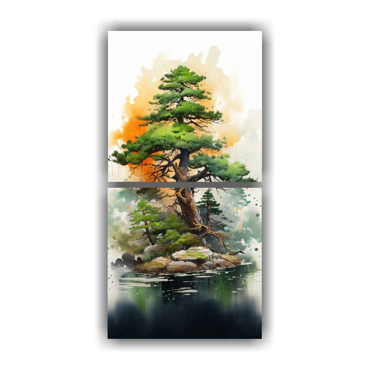 GENERICO - Pinturas Abstractas De Decoración Con árbol 60x120 Cm