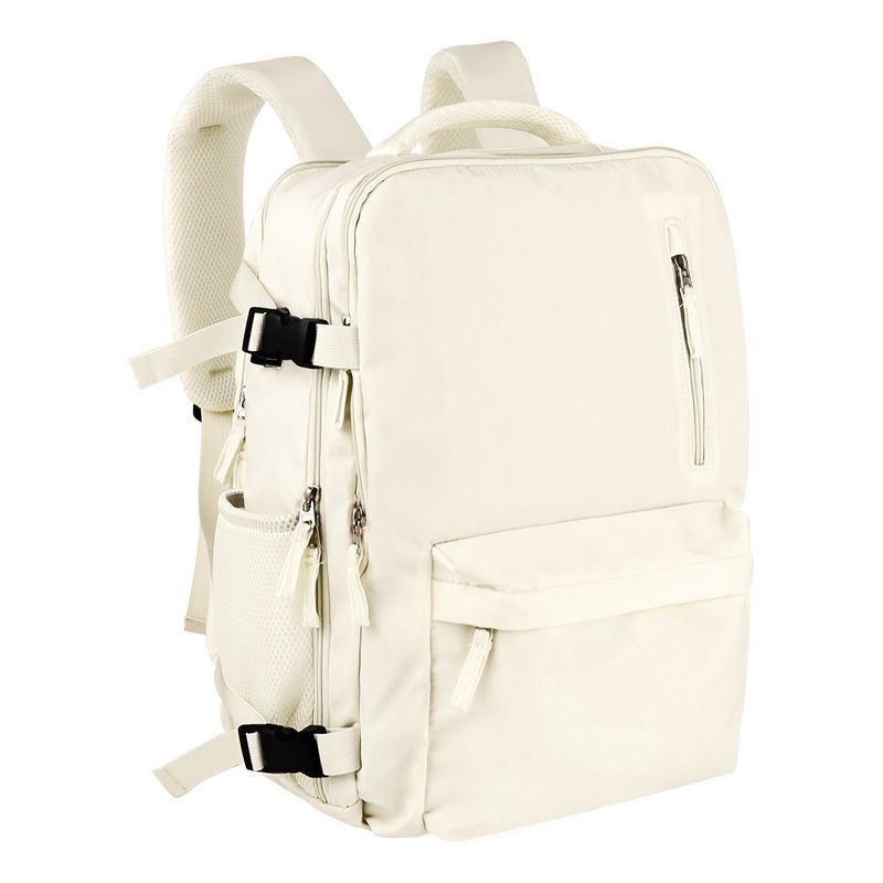 SUPERCENTER - Mochila De Viaje De Gran Capacidad Con Hombros Usb Puerto Beige