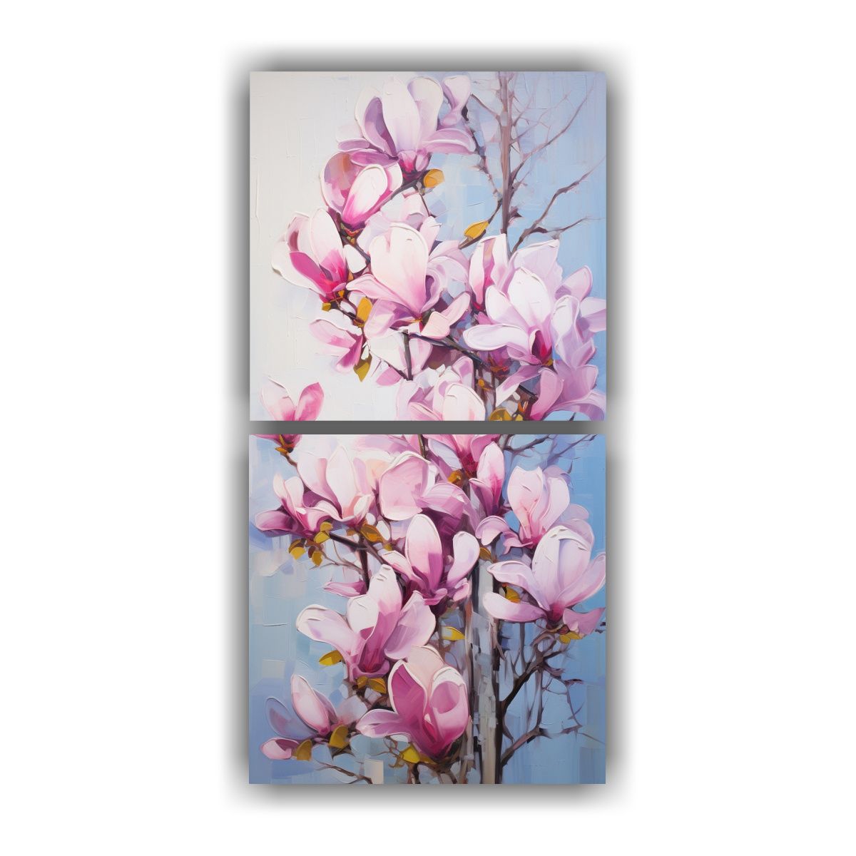 GENERICO - Set De 2 Lienzos En Bastidor Colores Para 50x100 Cm