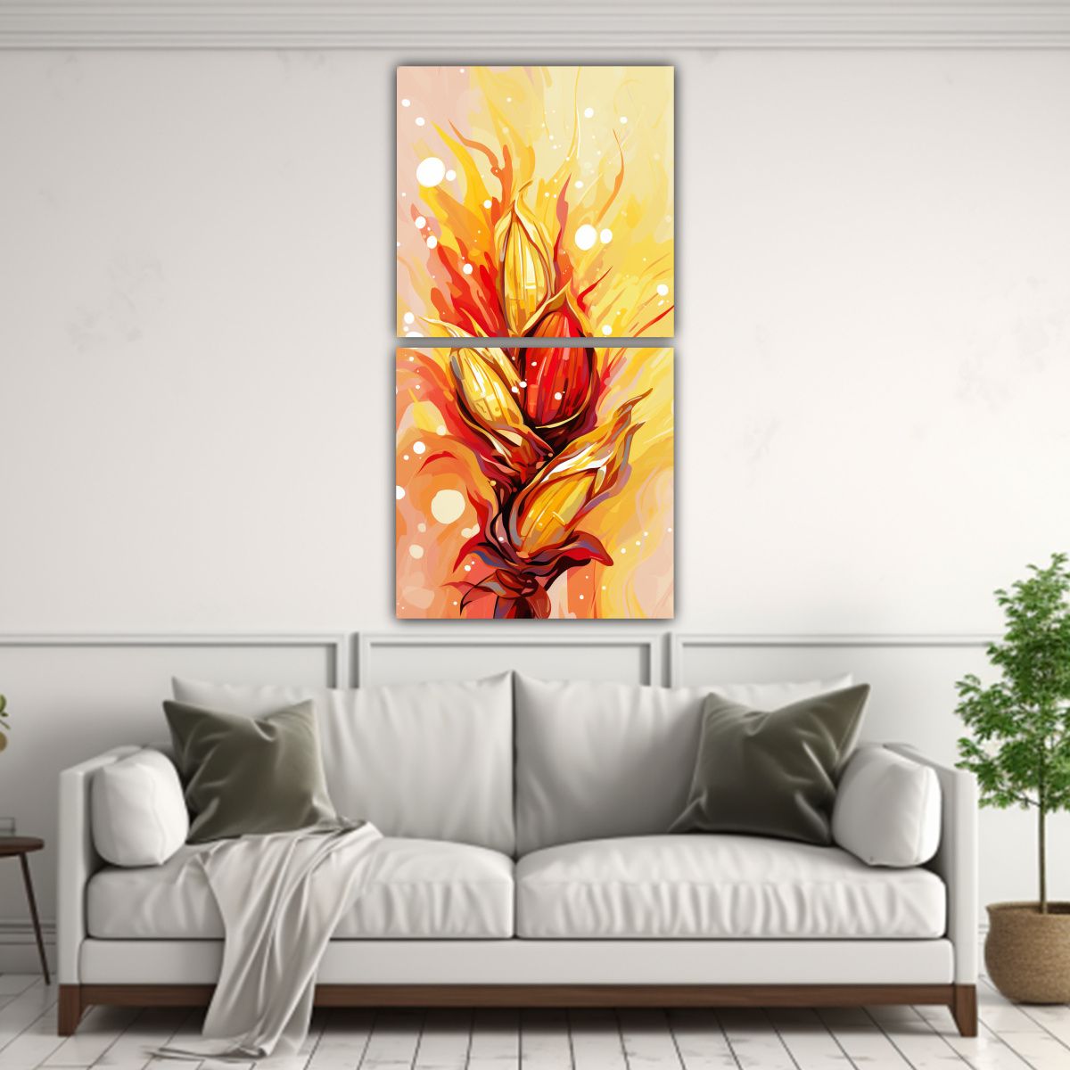 GENERICO - Pinturas Decorativas De Dos Composiciones 50x100 Cm