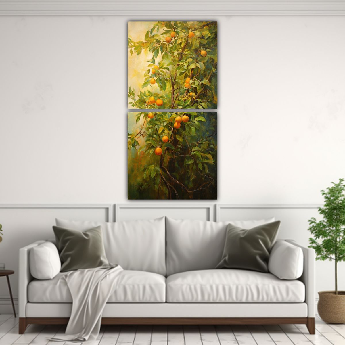 GENERICO - Set 2 Cuadros Abstractos Modernos Luminosidad 50x100 Cm