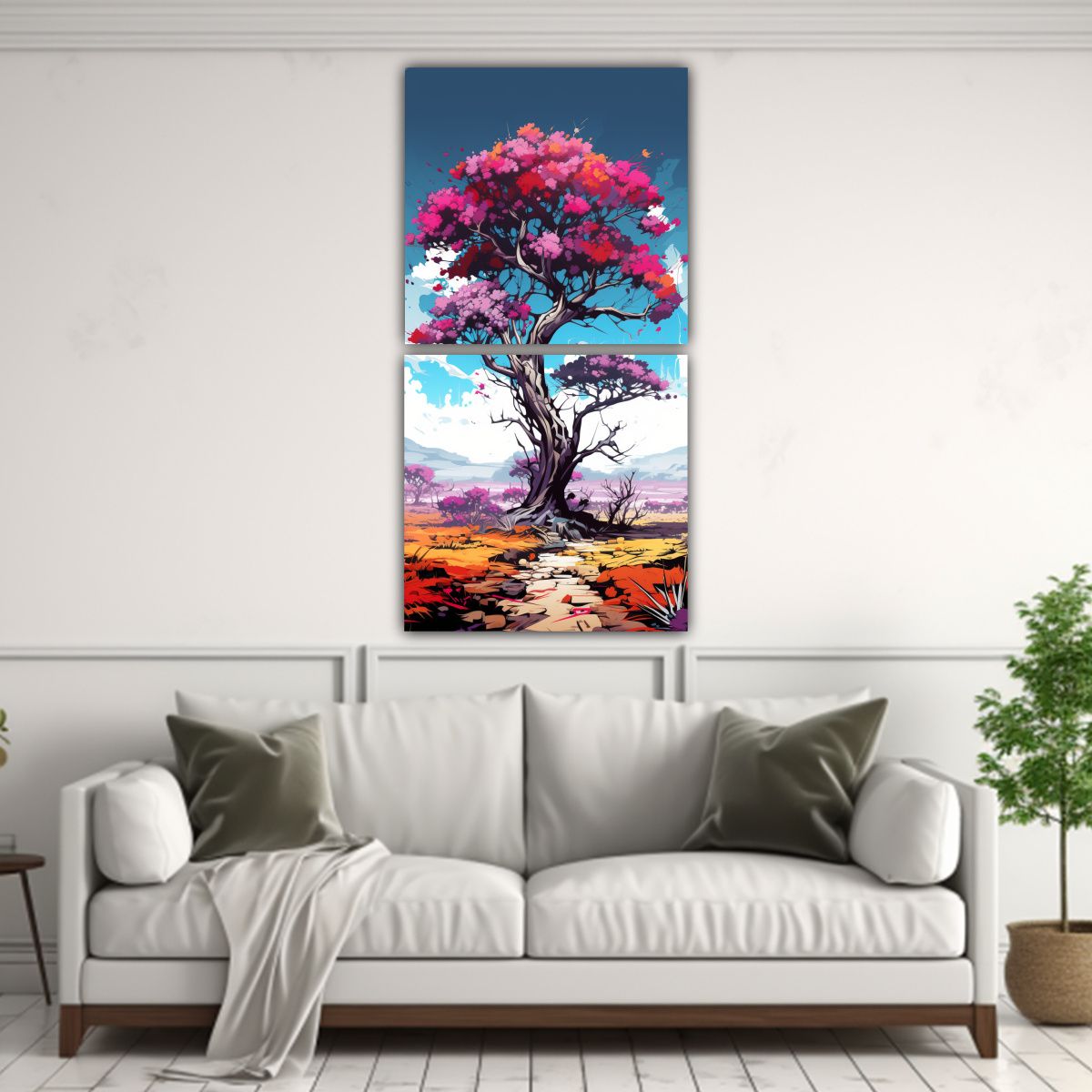 GENERICO - Dos Lienzos De Tela Decorativo Luminosos Con 30x60 Cm