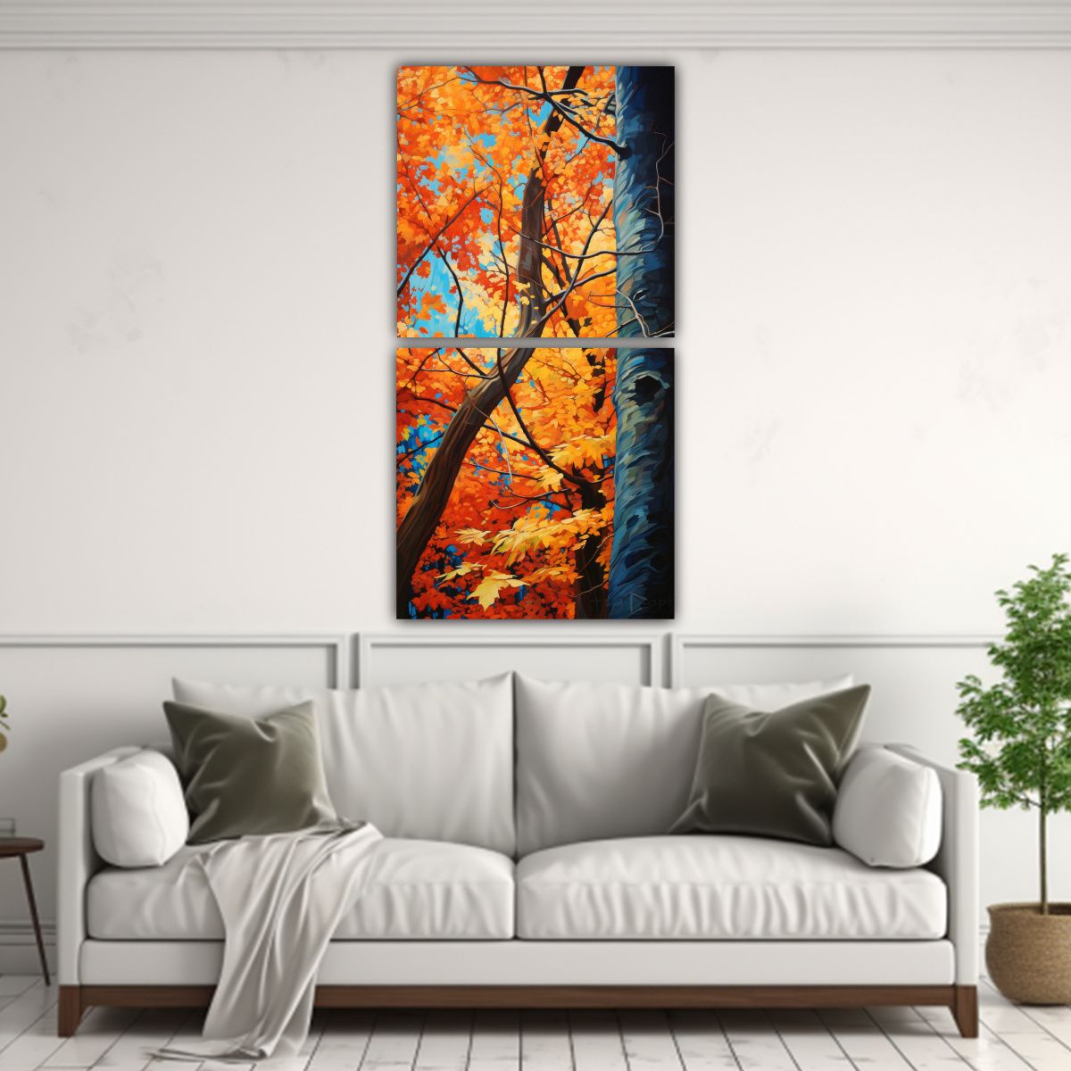 GENERICO - Arte De Pared Colores Regalo Árboles De Arce 20x40 Cm