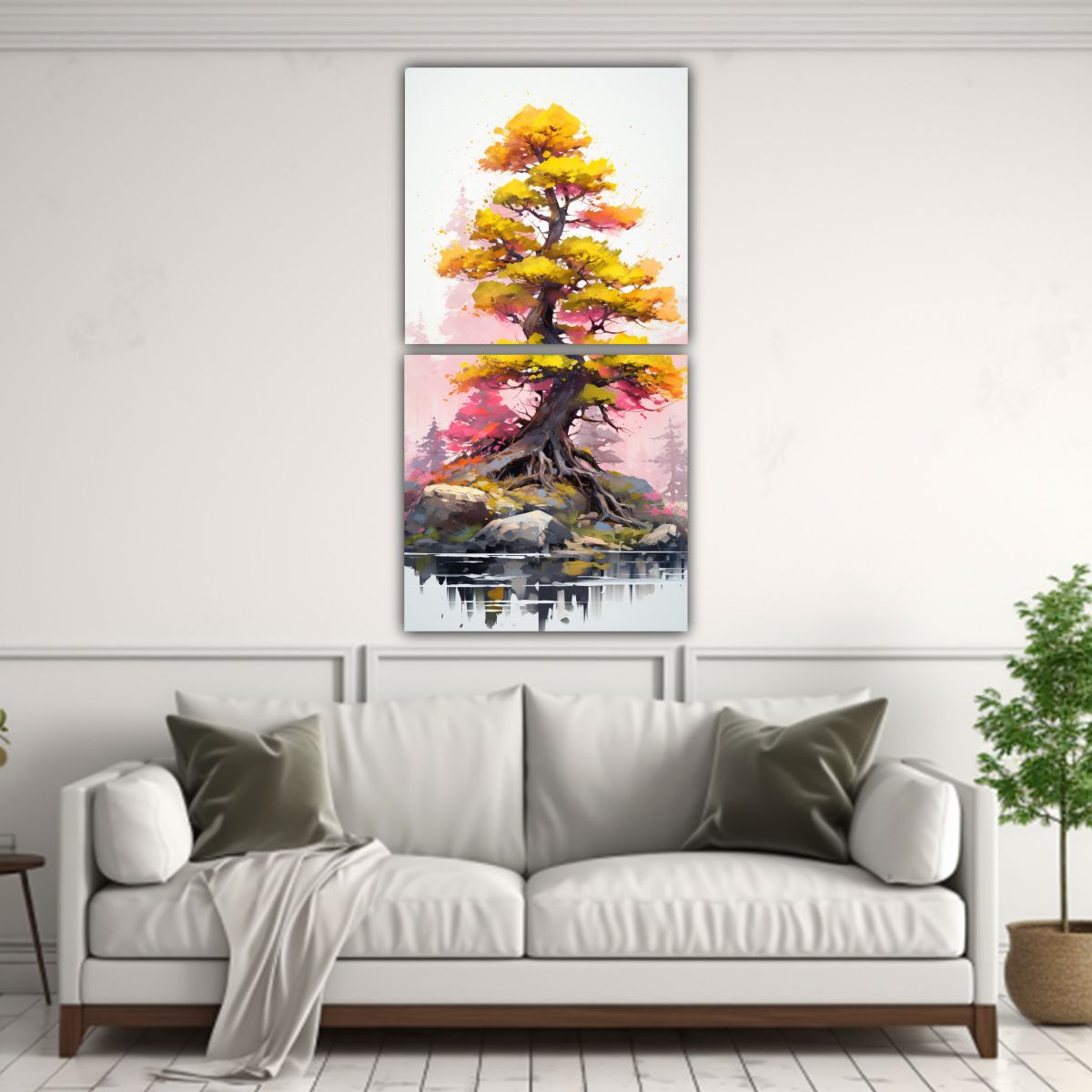 GENERICO - Cuadros Abstractos Innovadores De Finas Líneas 50x100 Cm