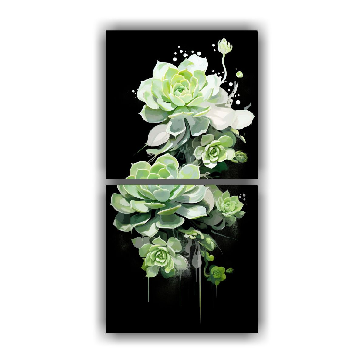 GENERICO - Pinturas Decorativas De Plantas Suculentas En 20x40 Cm