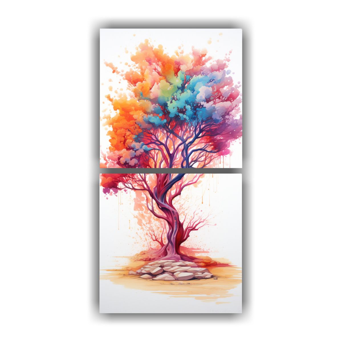 GENERICO - Pintura Abstracta De árbol De Ocotillo Con 50x100 Cm