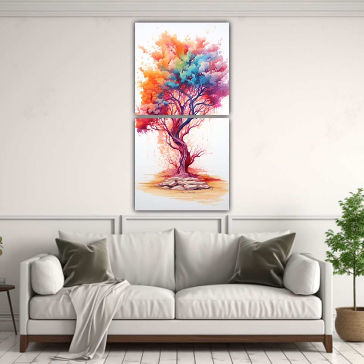 GENERICO - Pintura Abstracta De árbol De Ocotillo Con 50x100 Cm