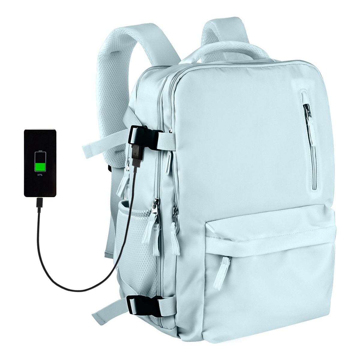 SUPERCENTER - Mochila De Viaje De Gran Capacidad Con Hombros Usb Puerto  Azul
