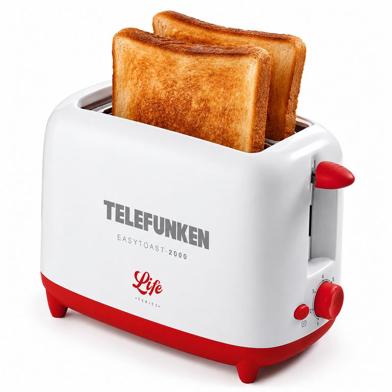 TELEFUNKEN Tostadora de Pan Dual 3en1 720W EasyToast-2000