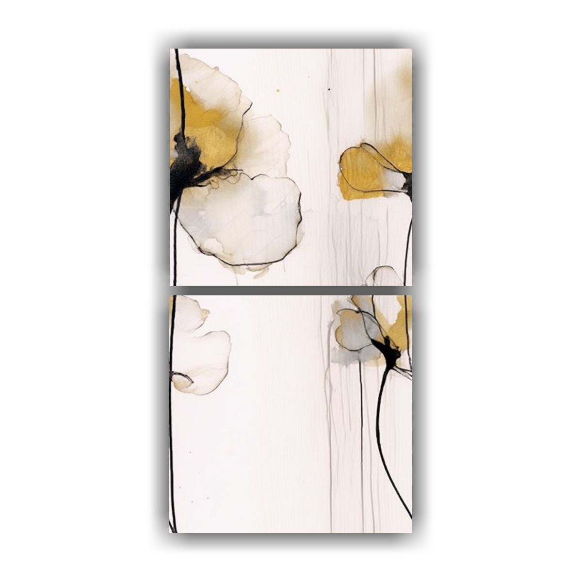 GENERICO - Dibujo Colorido De Flor Amarilla Estilo Dos 30x60 Cm