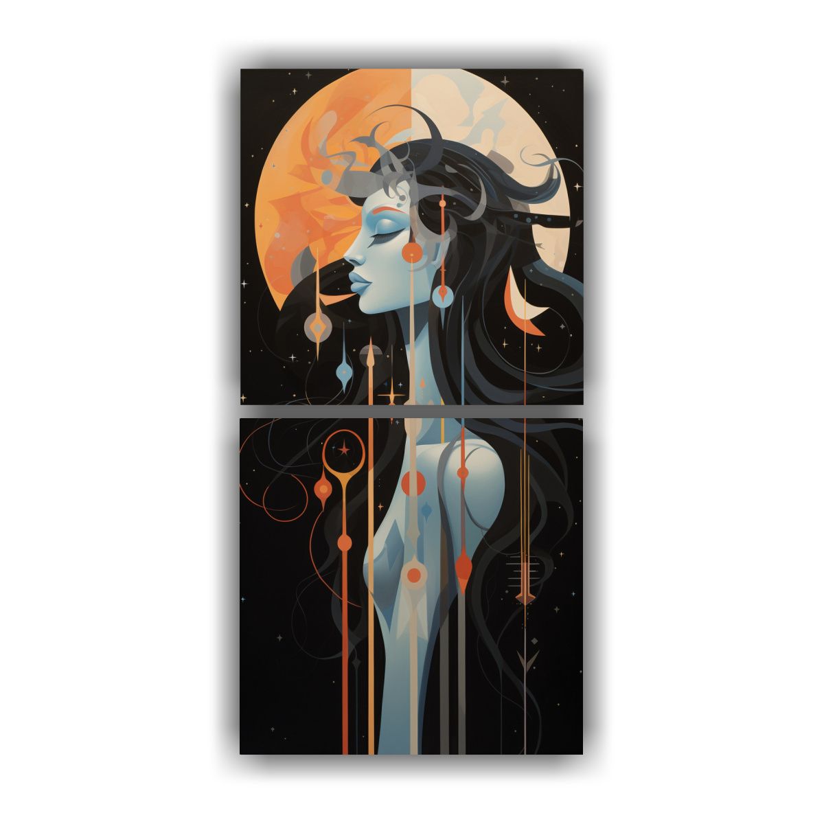 GENERICO - Pinturas Decorativas De Dos Artes Diseño 60x120 Cm